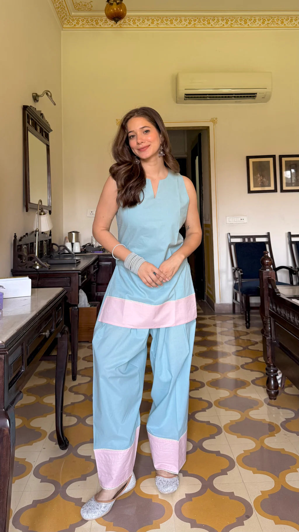 Double shade Farshi Set