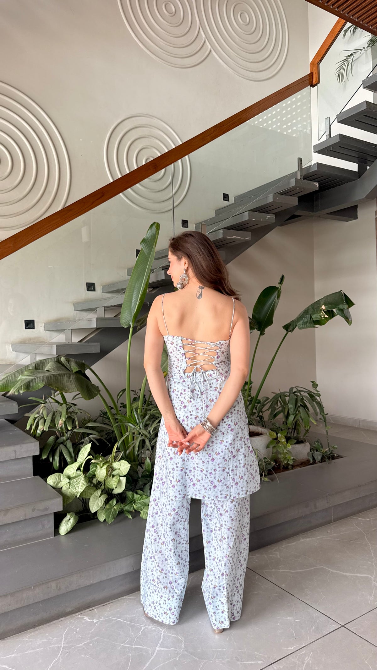 Lavender Dia Backless Co-ord Set