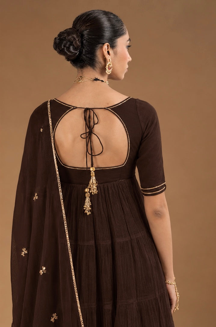 Brown Baisa Anarkali