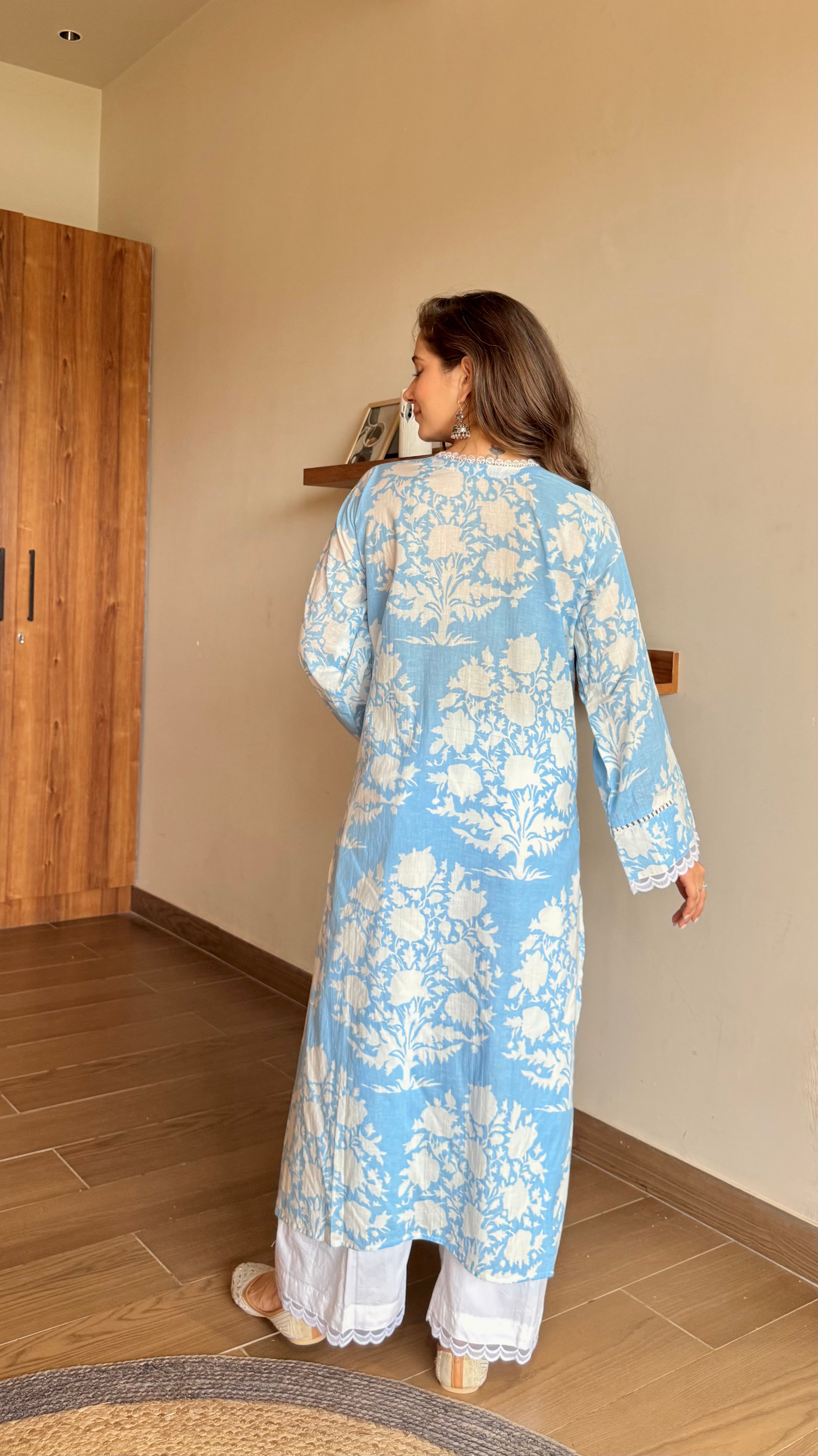 Sky Bloom Kurta Set