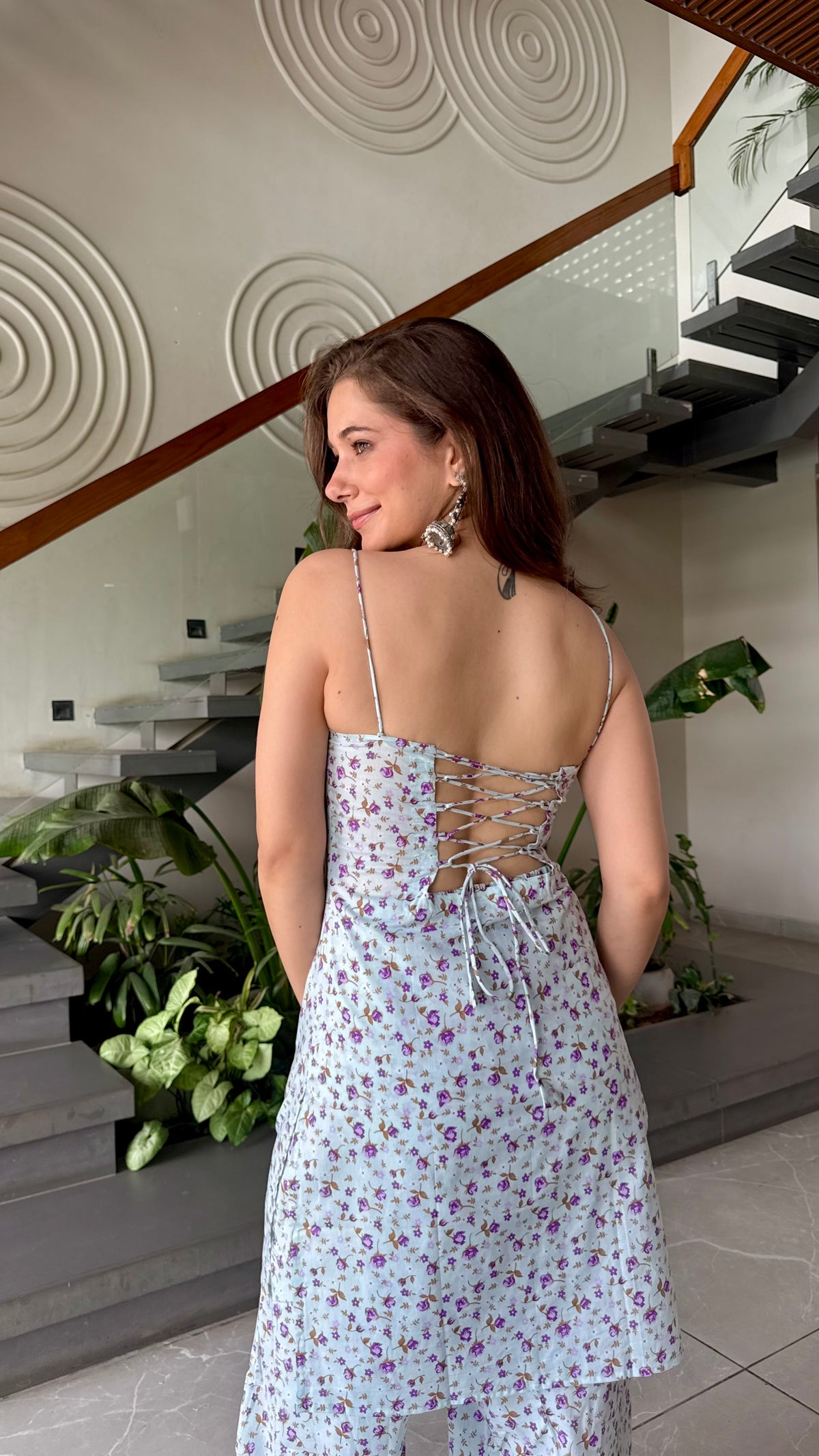 Lavender Dia Backless Co-ord Set