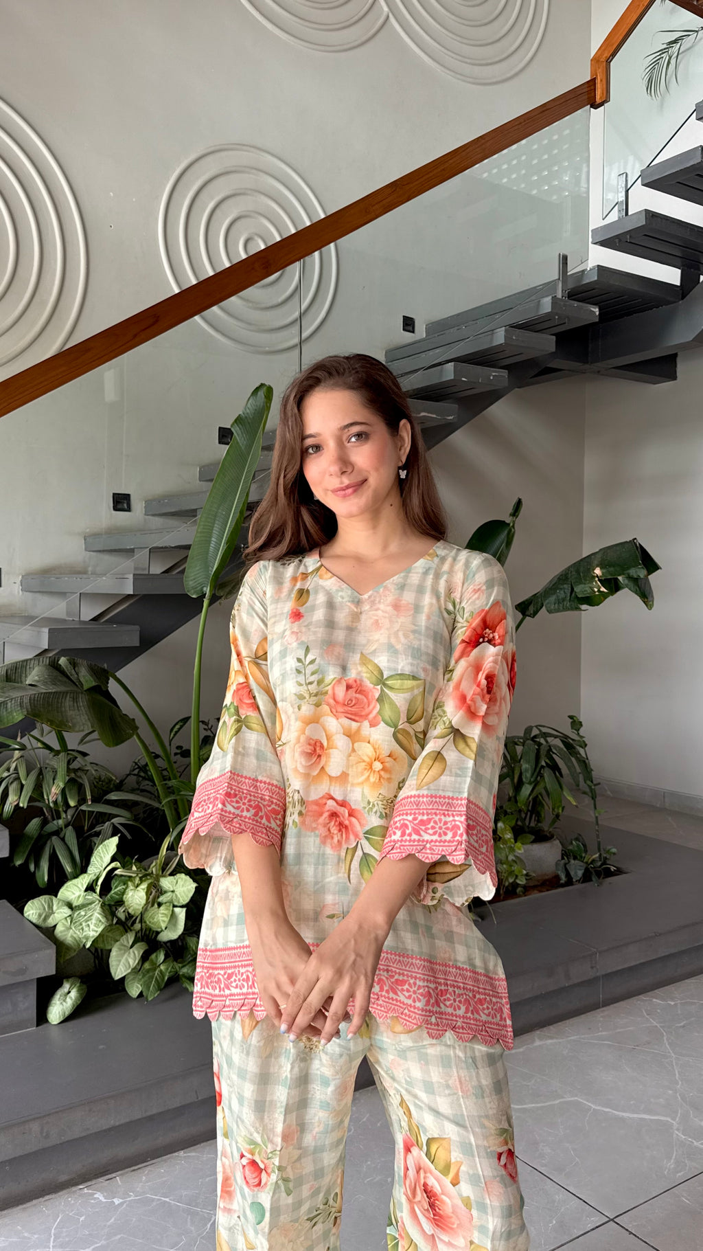 Floral printed co-ord set