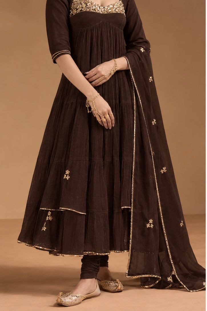 Brown Baisa Anarkali