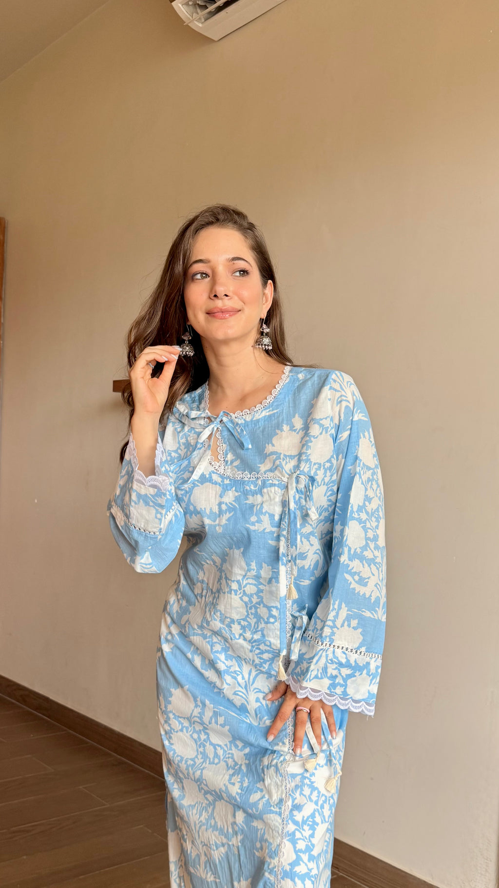 Sky Bloom Kurta Set