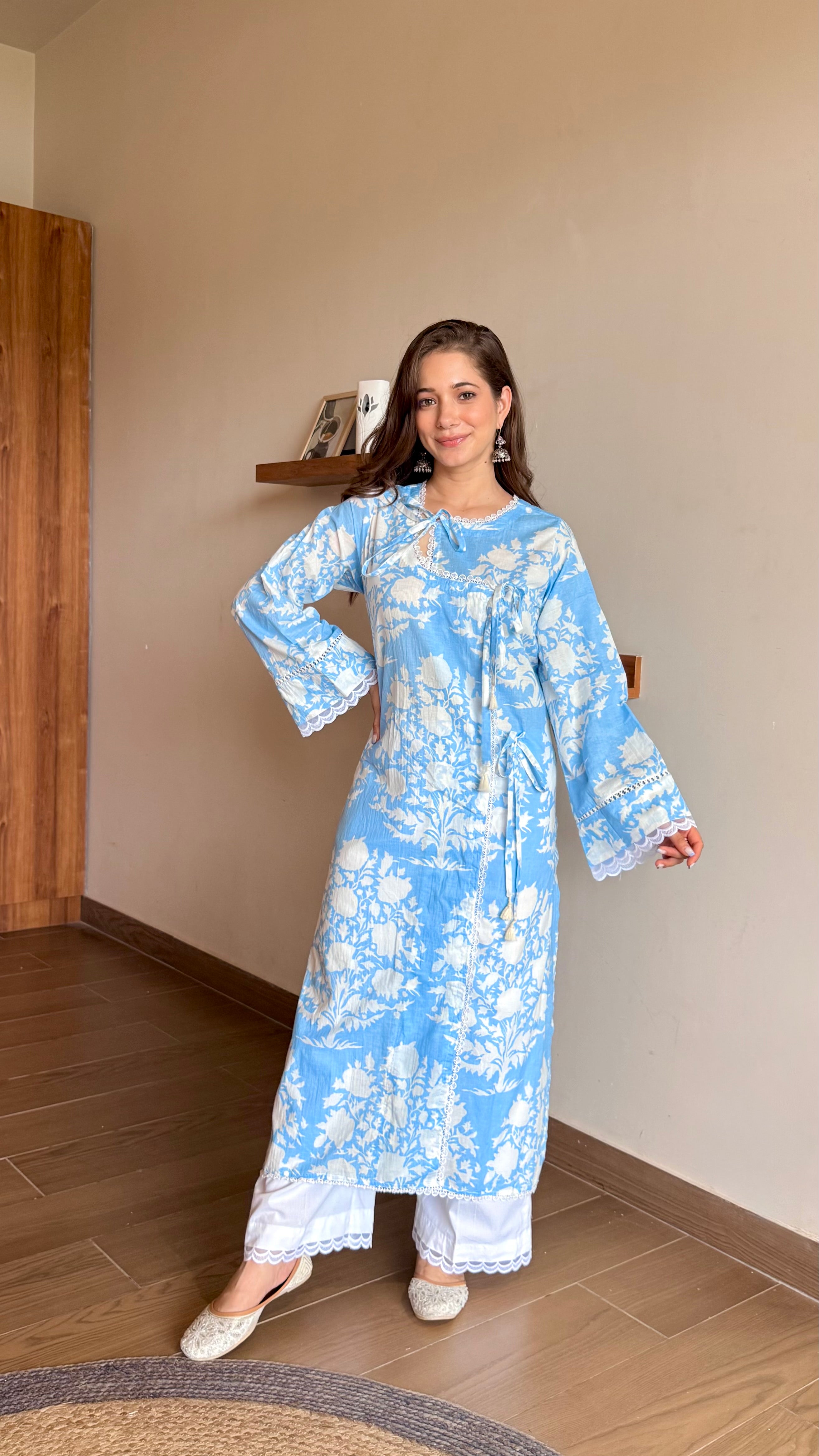 Sky Bloom Kurta Set