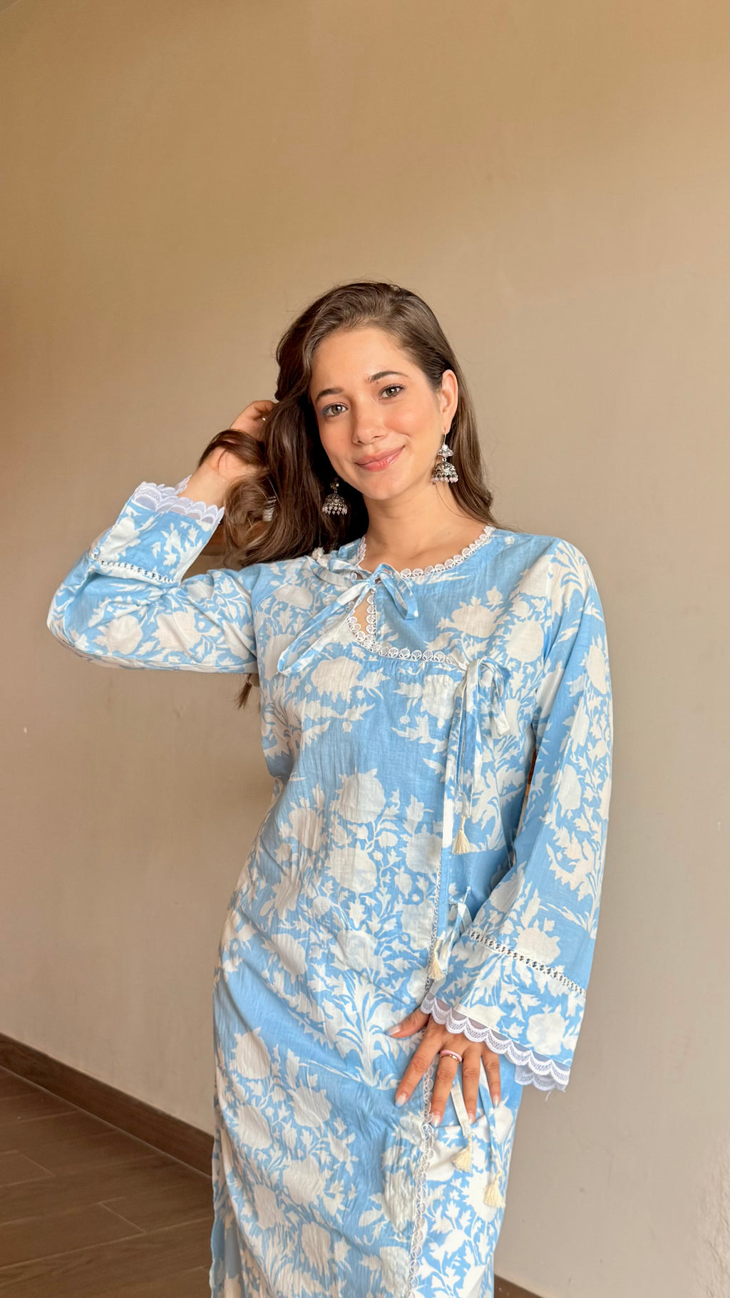 Sky Bloom Kurta Set