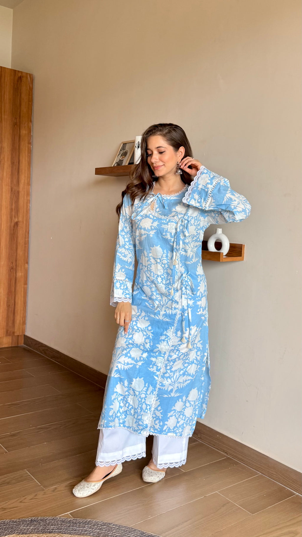 Sky Bloom Kurta Set