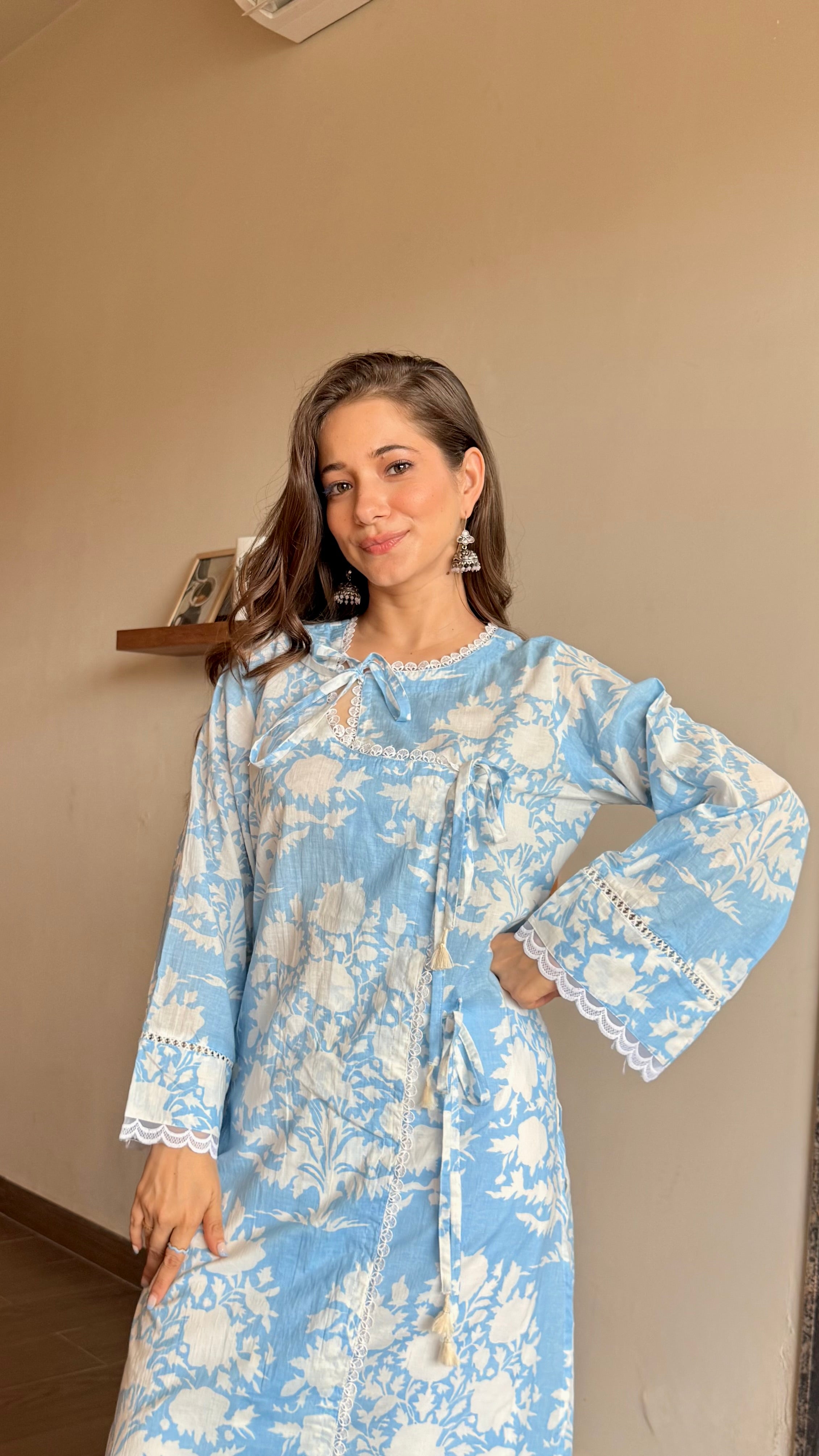 Sky Bloom Kurta Set