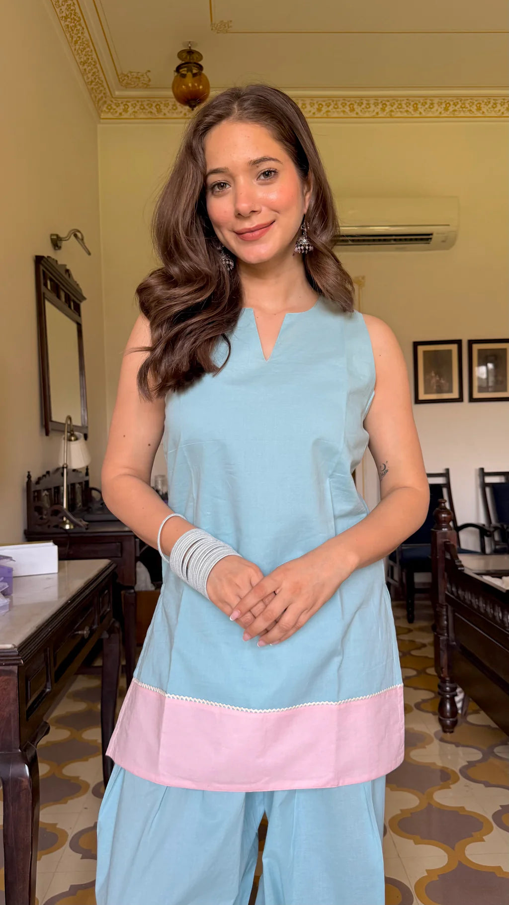 Double shade Farshi Set