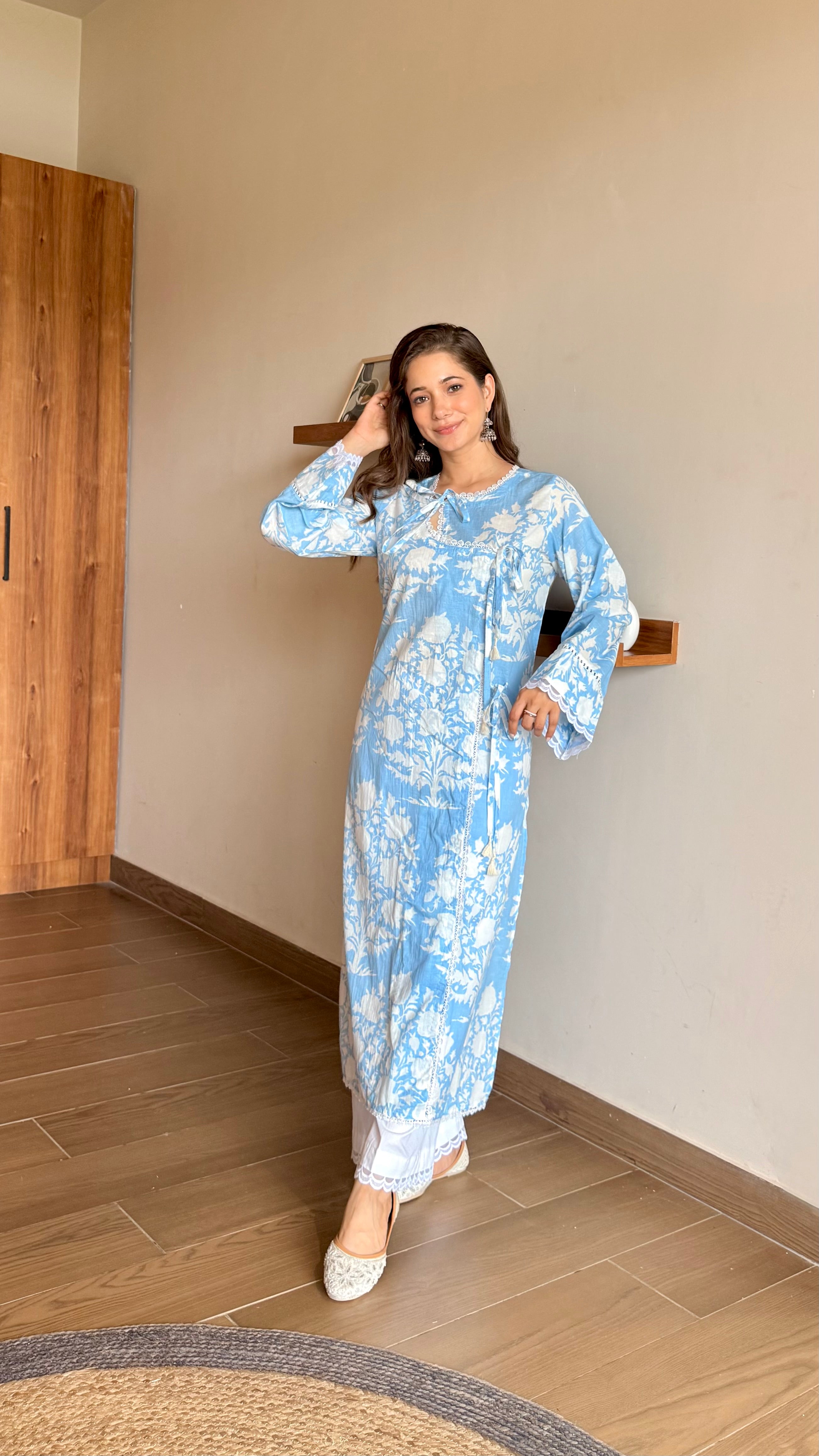 Sky Bloom Kurta Set