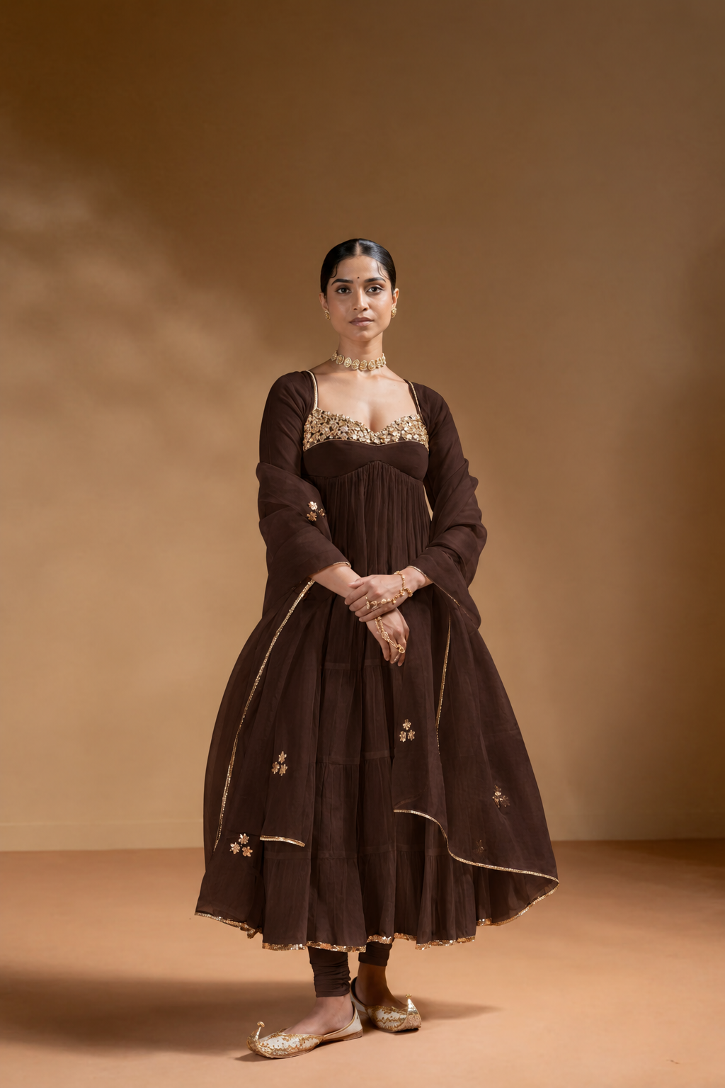 Brown Baisa Anarkali