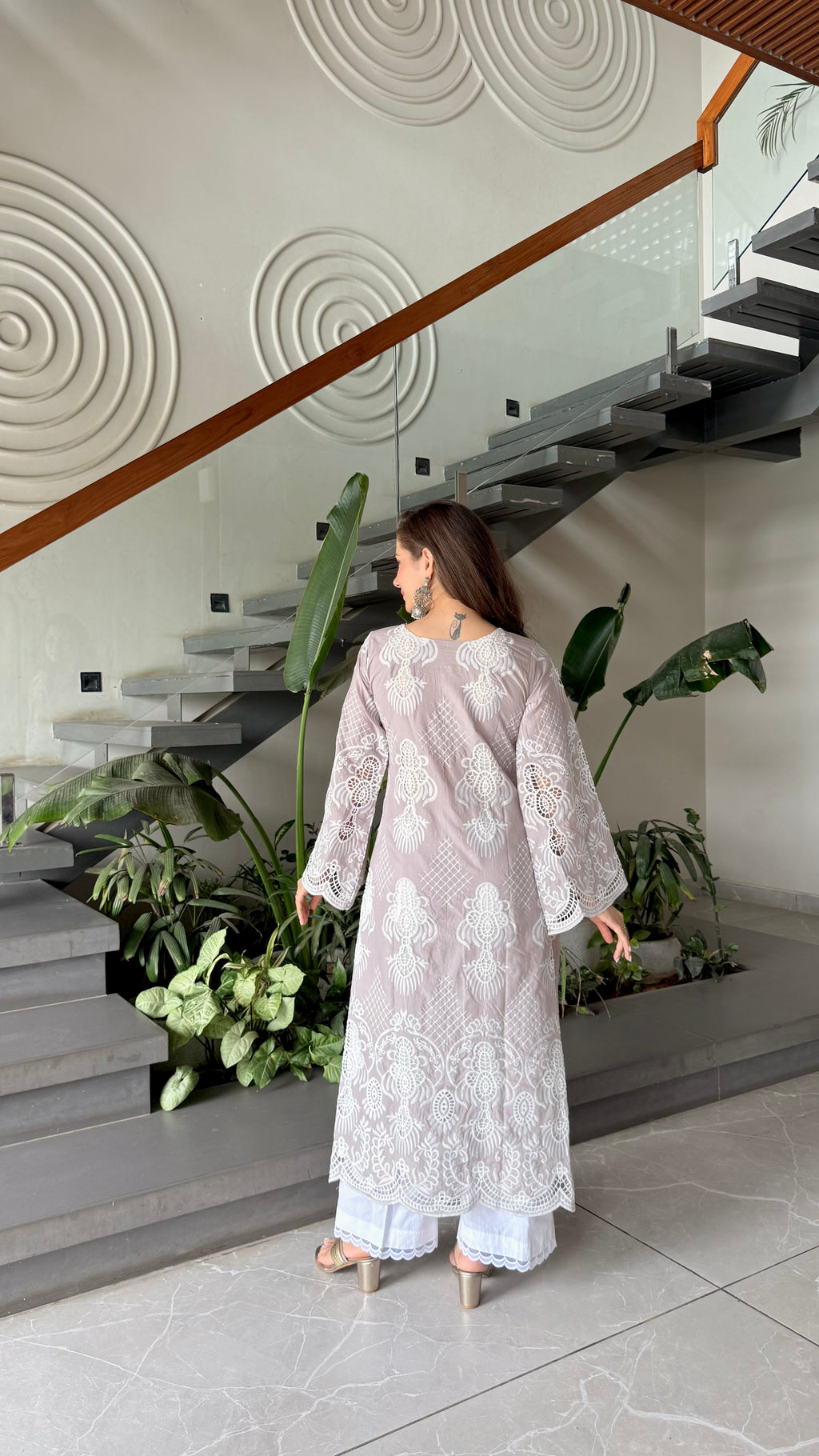 Mist Embroidered Kurta Set