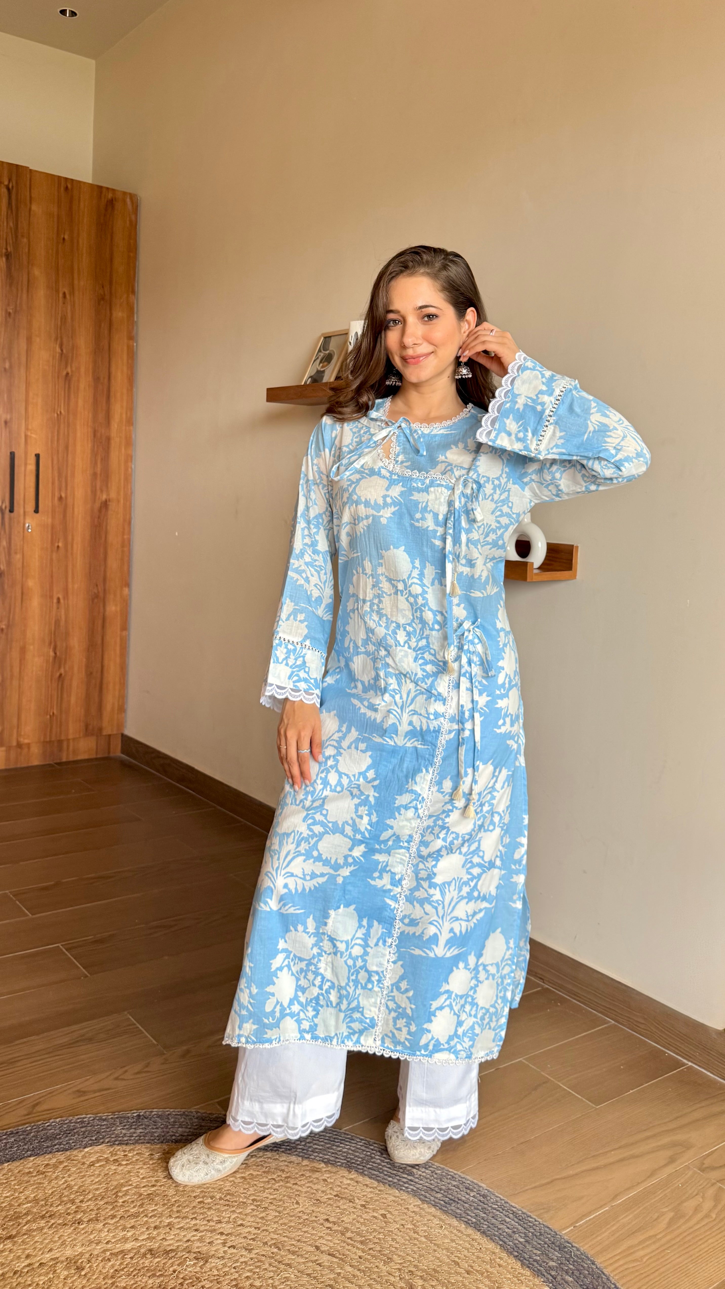Sky Bloom Kurta Set