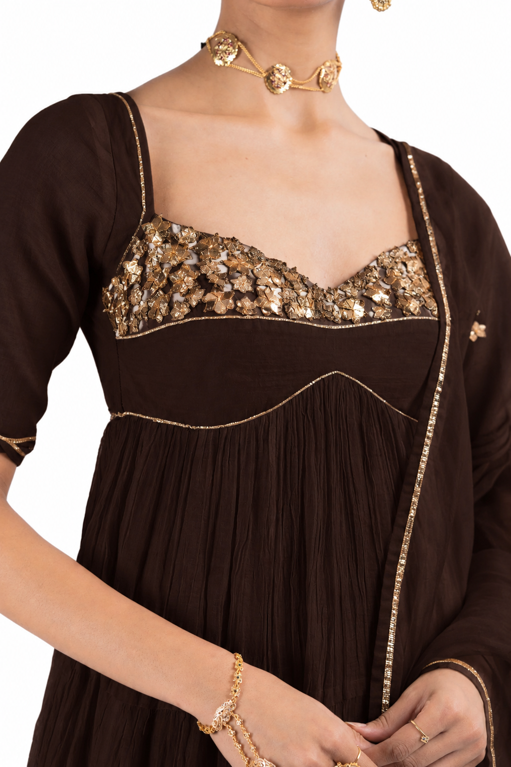 Brown Baisa Anarkali