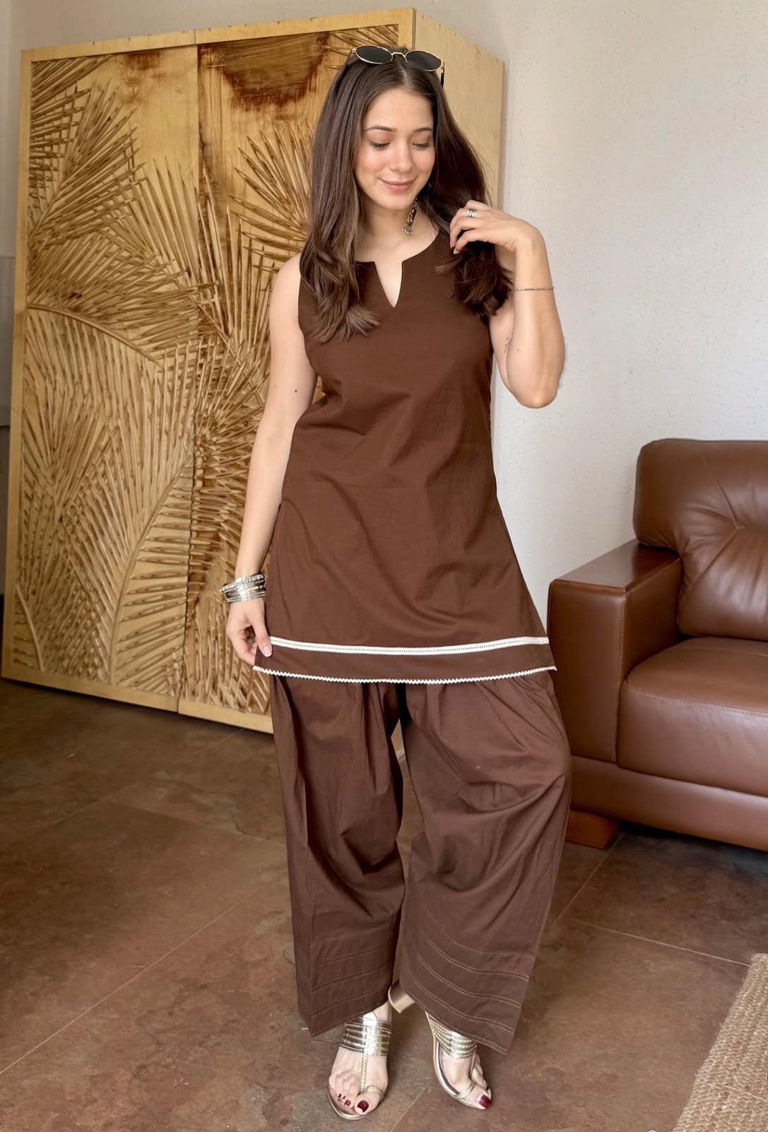 Brown Farshi Set