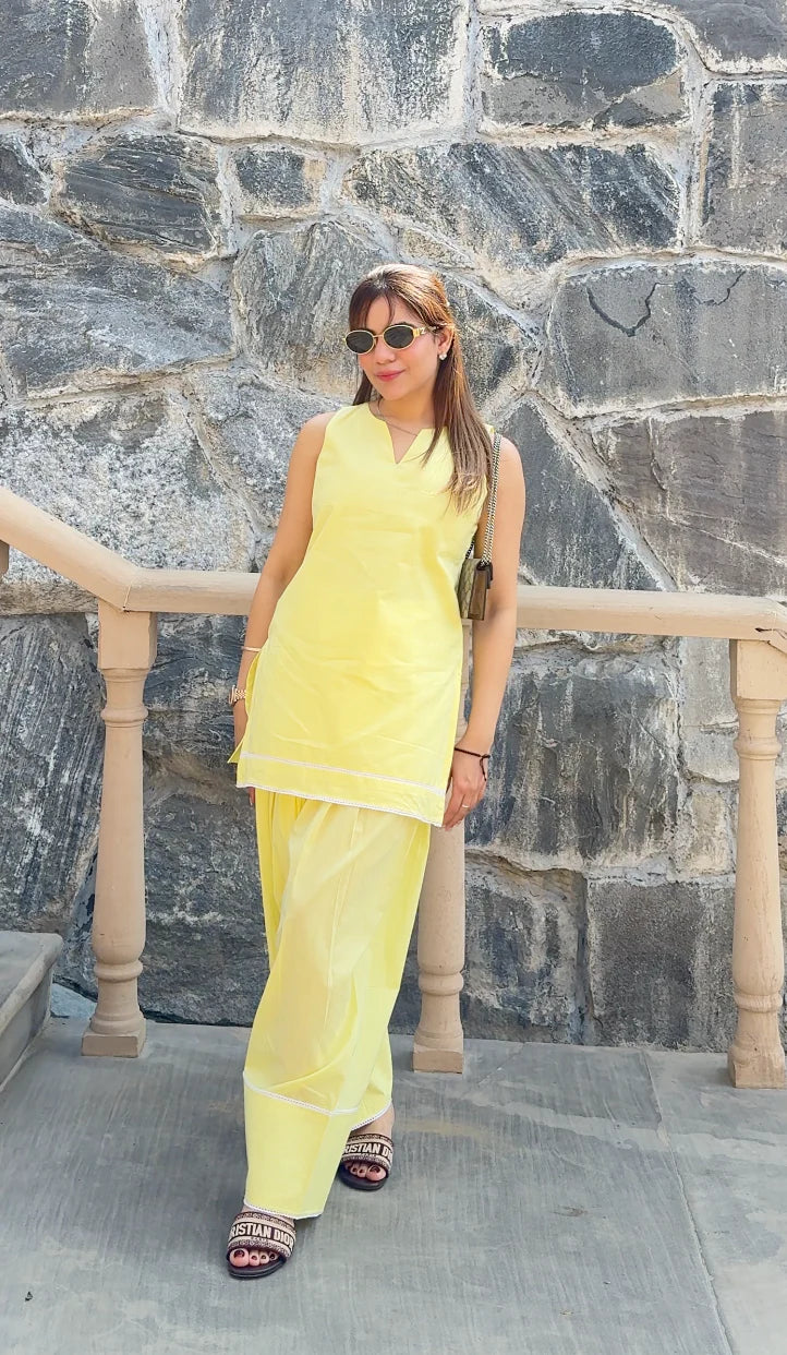 Lemon yellow Farshi Set