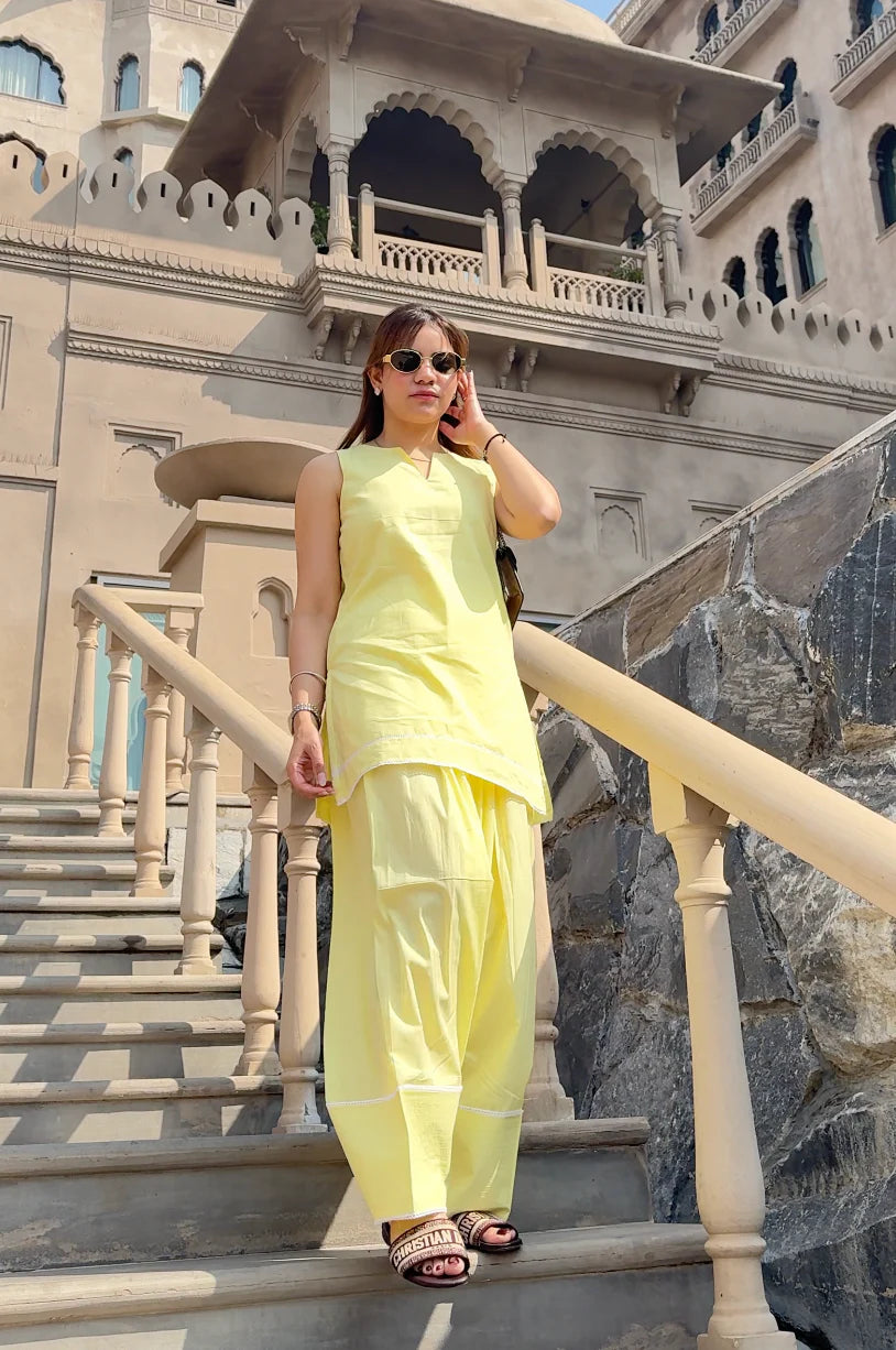 Lemon yellow Farshi Set