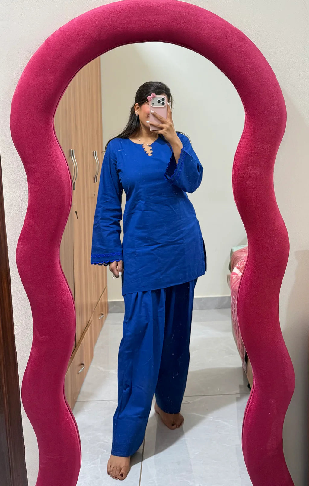 Navy Blue Farshi Set