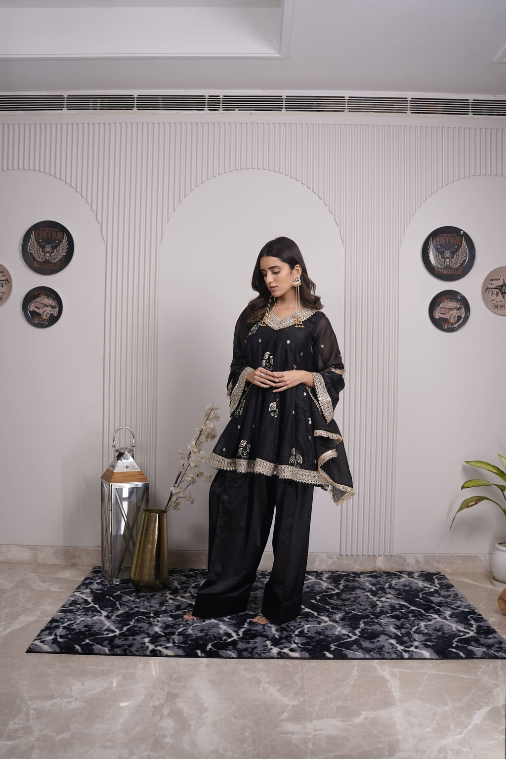 Midnight Sheheen Organza