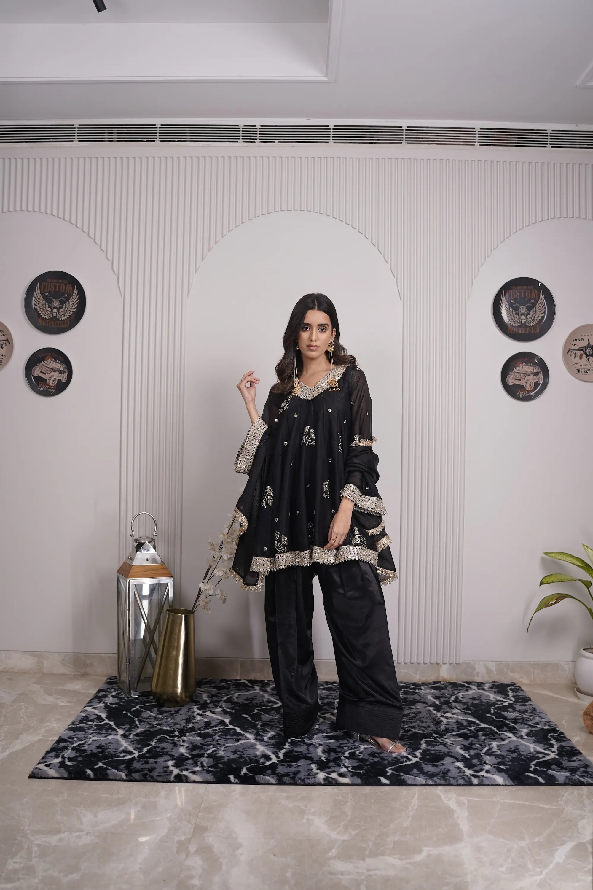 Midnight Sheheen Organza