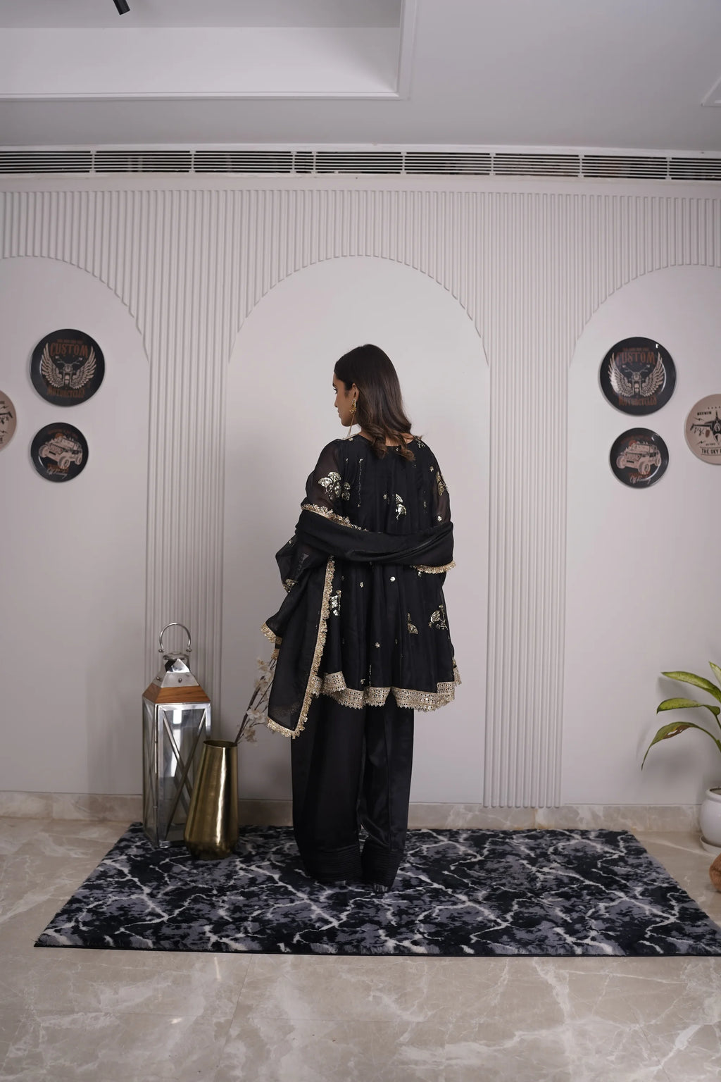 Midnight Sheheen Organza