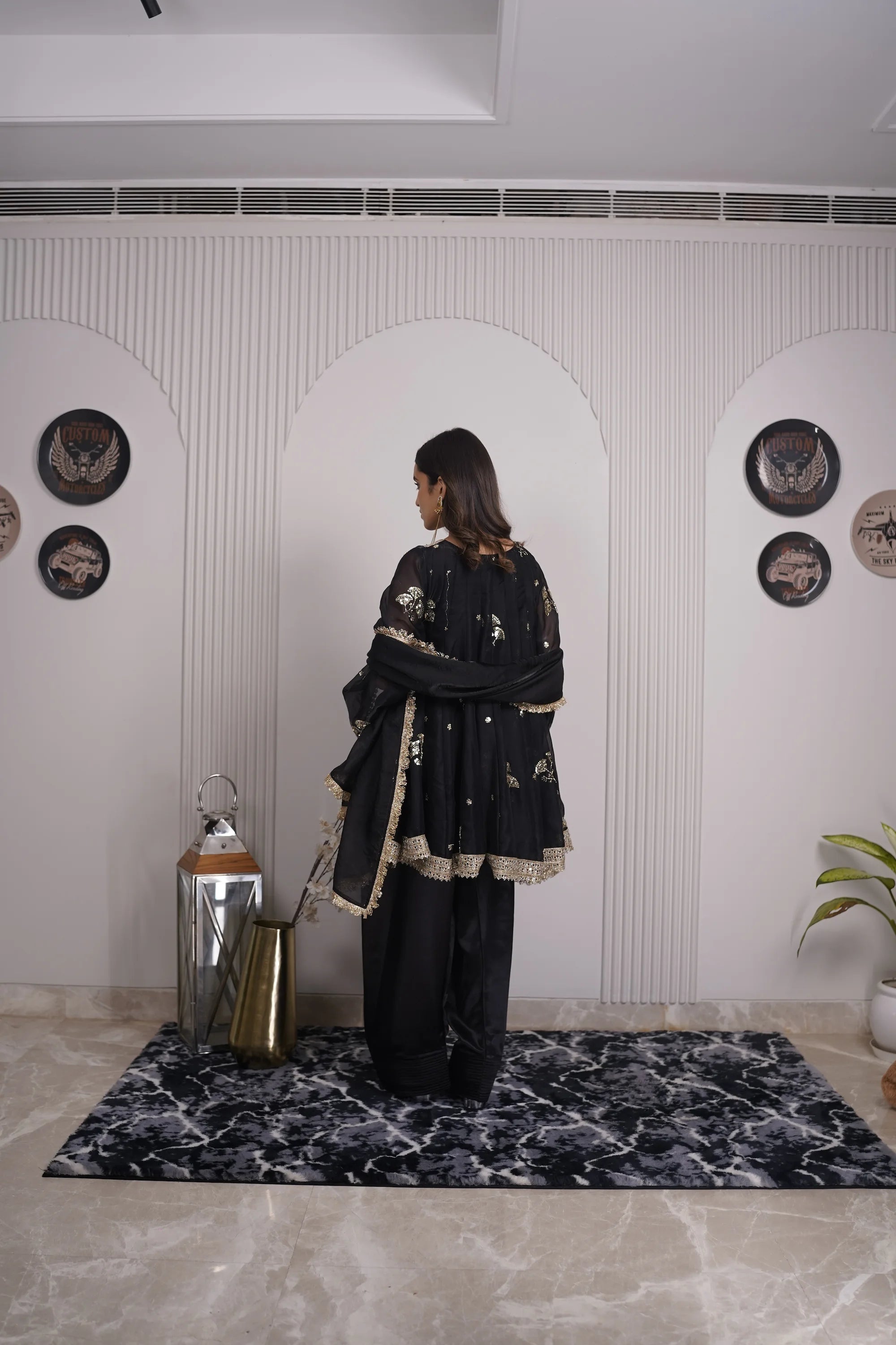 Midnight Sheheen Organza