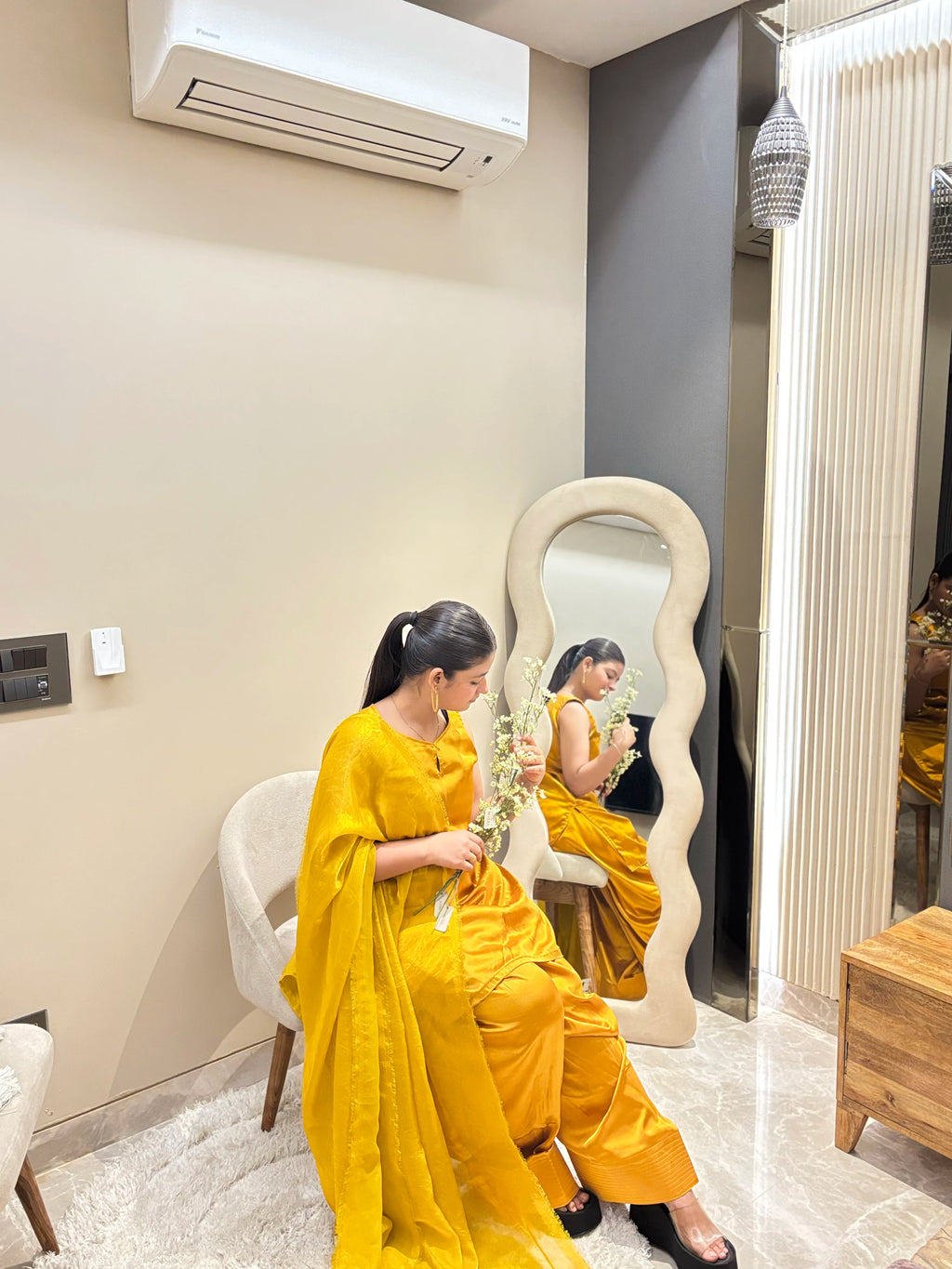 Sunheri Silk Farshi Set