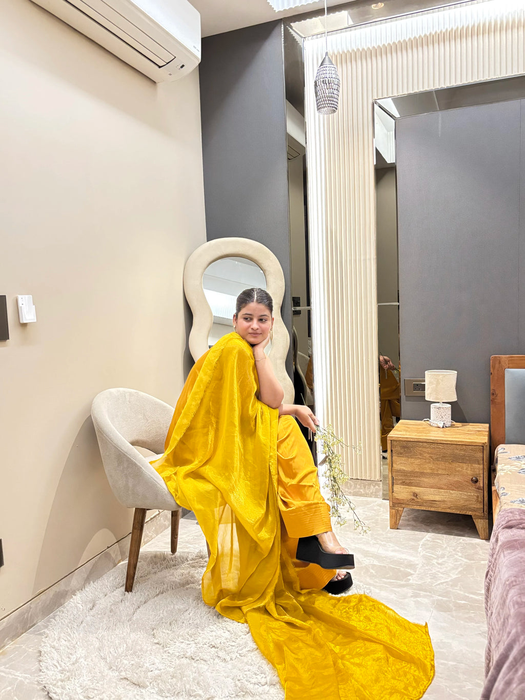 Sunheri Silk Farshi Set