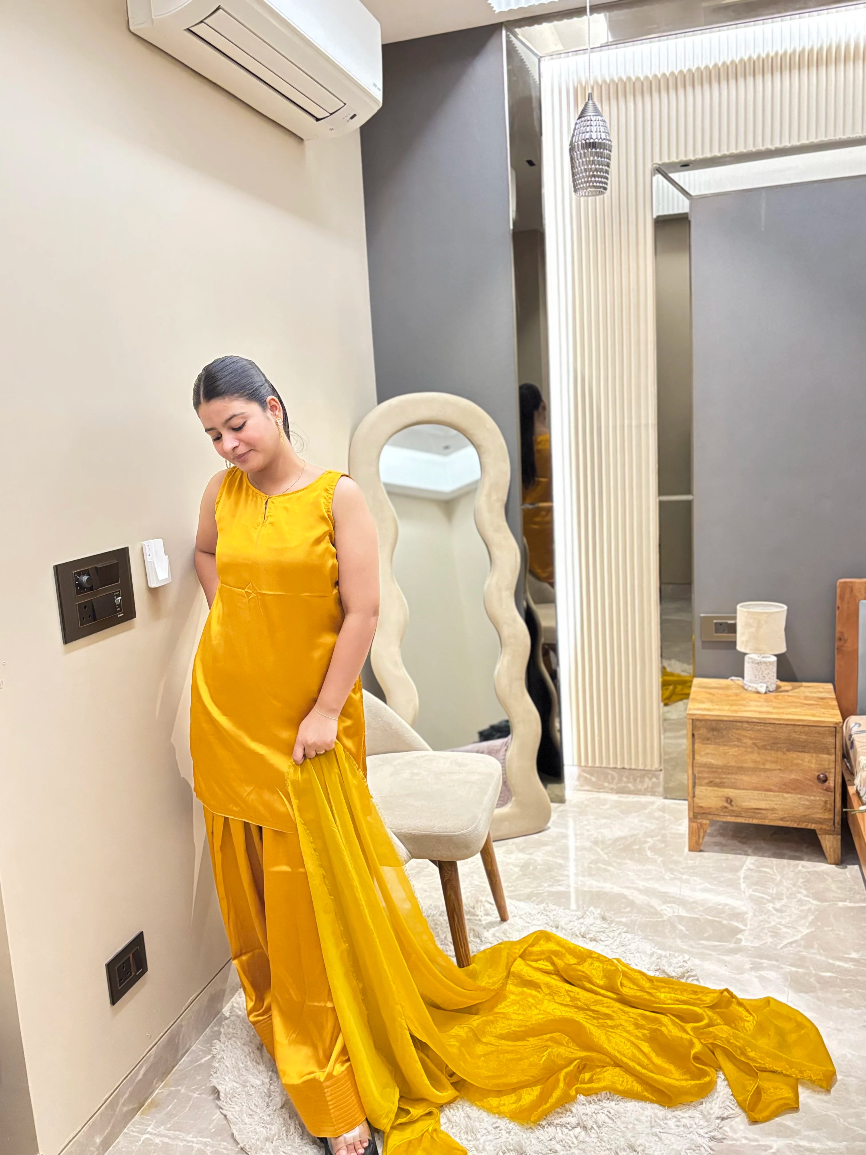 Sunheri Silk Farshi Set