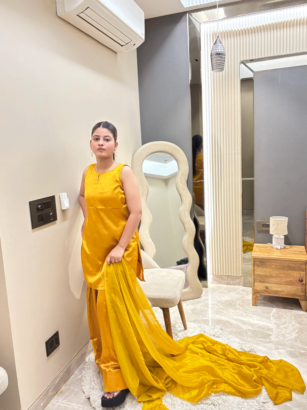 Sunheri Silk Farshi Set