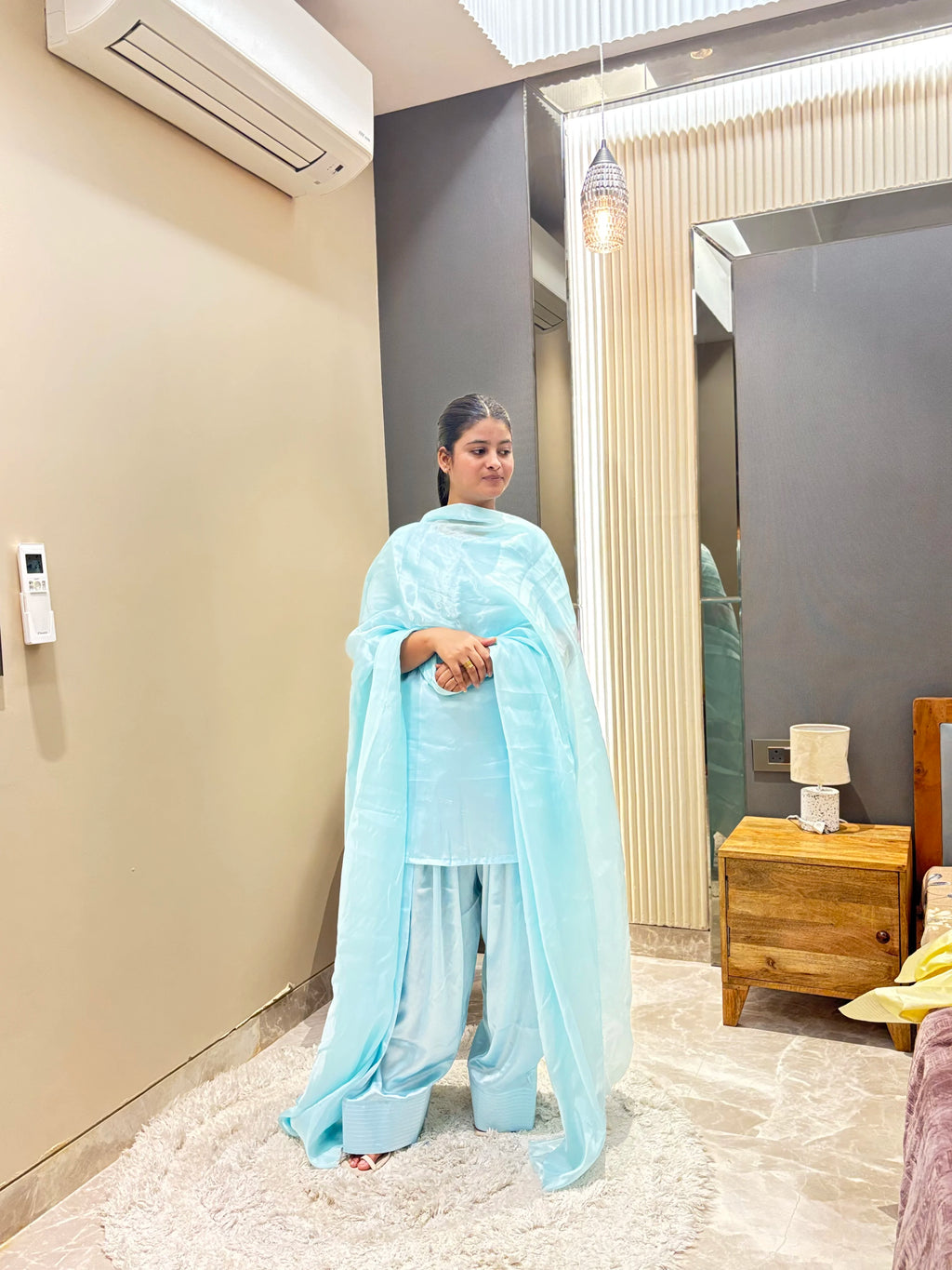 Sky Blue Farshi Set