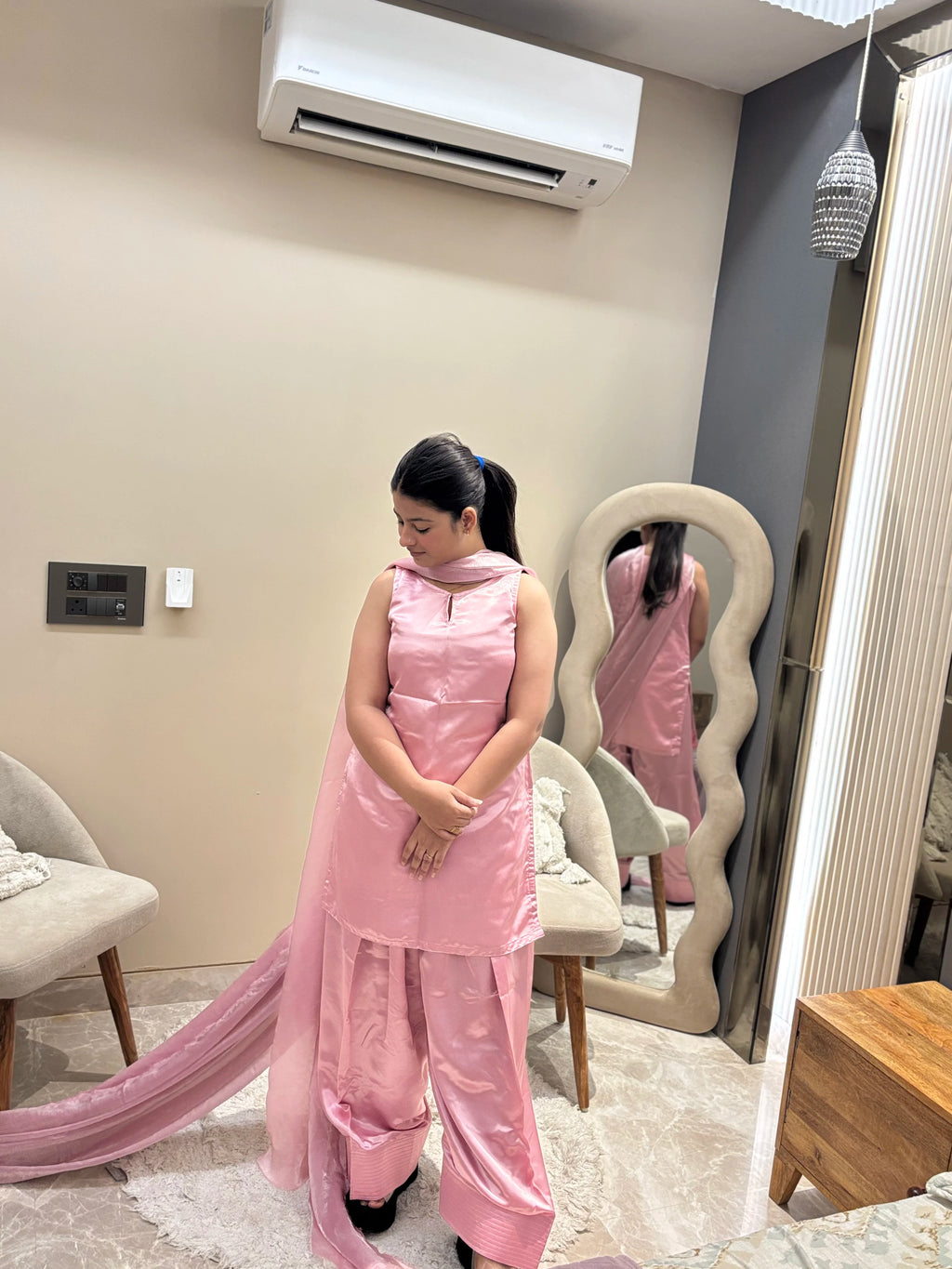 Barbie Pink Silk Farshi Set