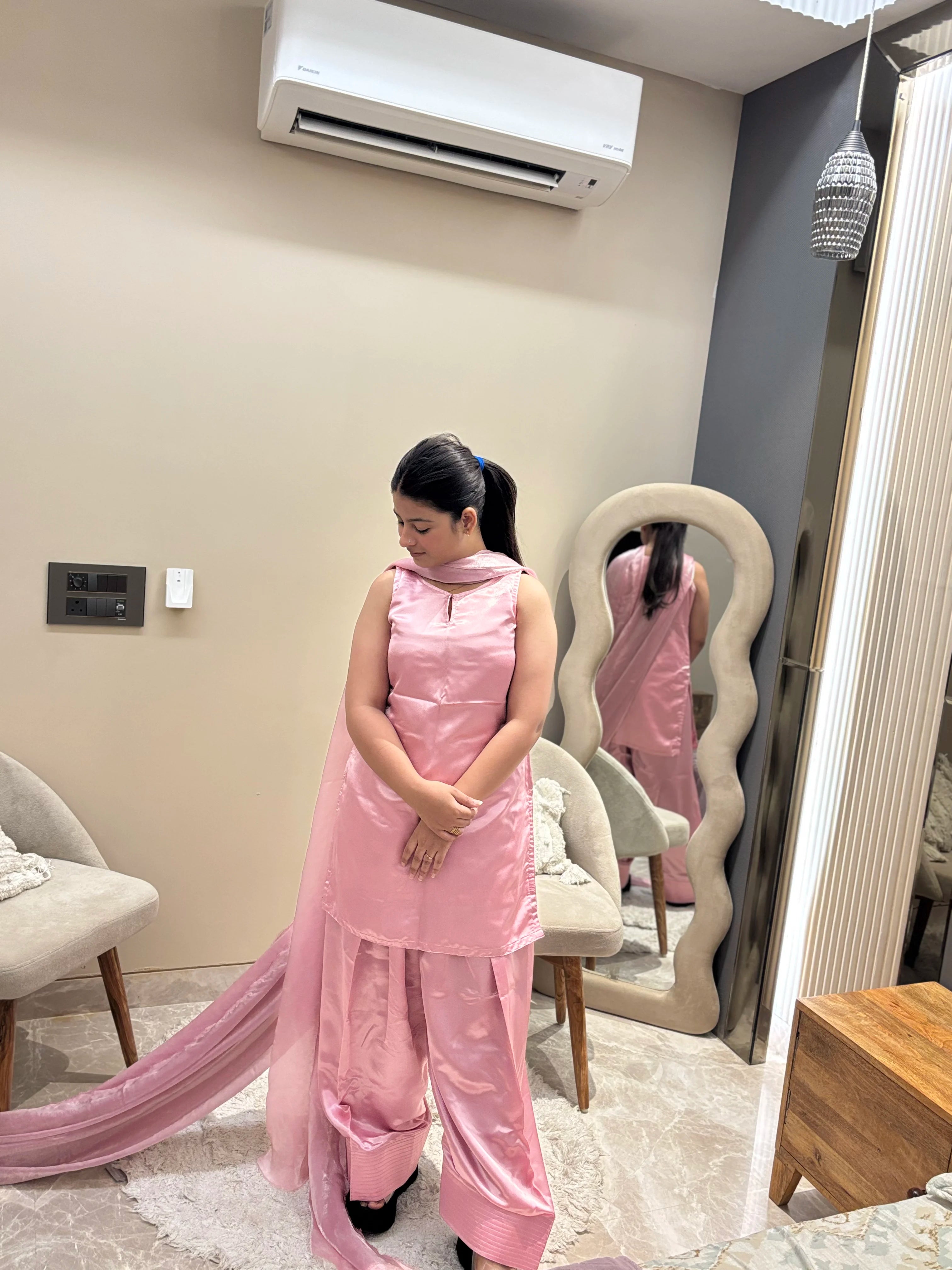 Barbie Pink Silk Farshi Set