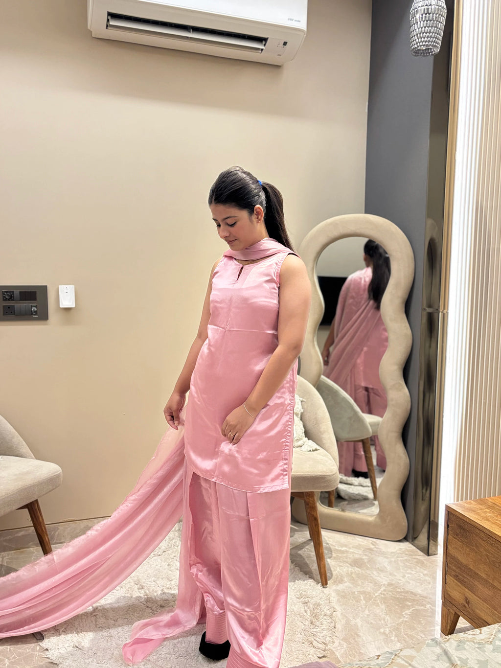 Barbie Pink Silk Farshi Set