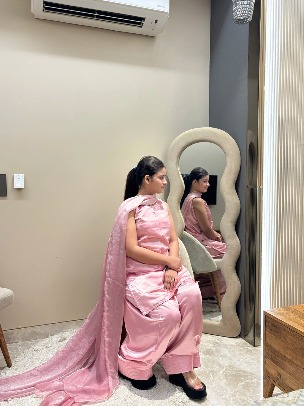 Barbie Pink Silk Farshi Set