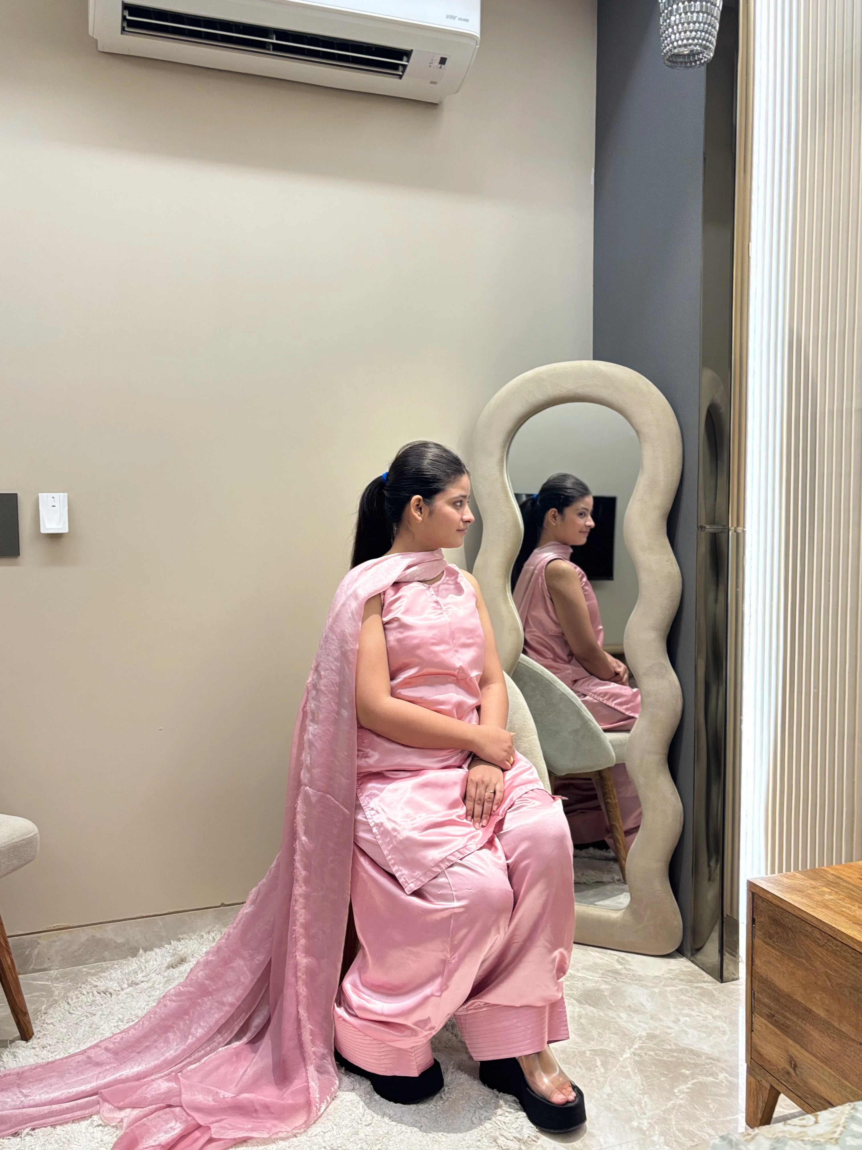 Barbie Pink Silk Farshi Set