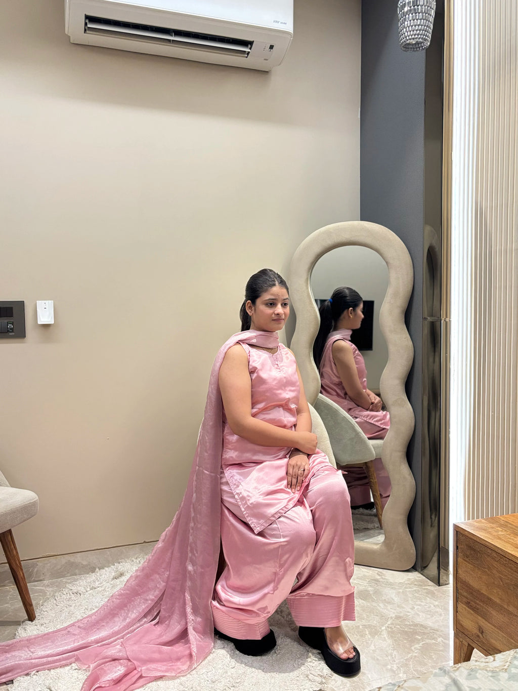 Barbie Pink Silk Farshi Set