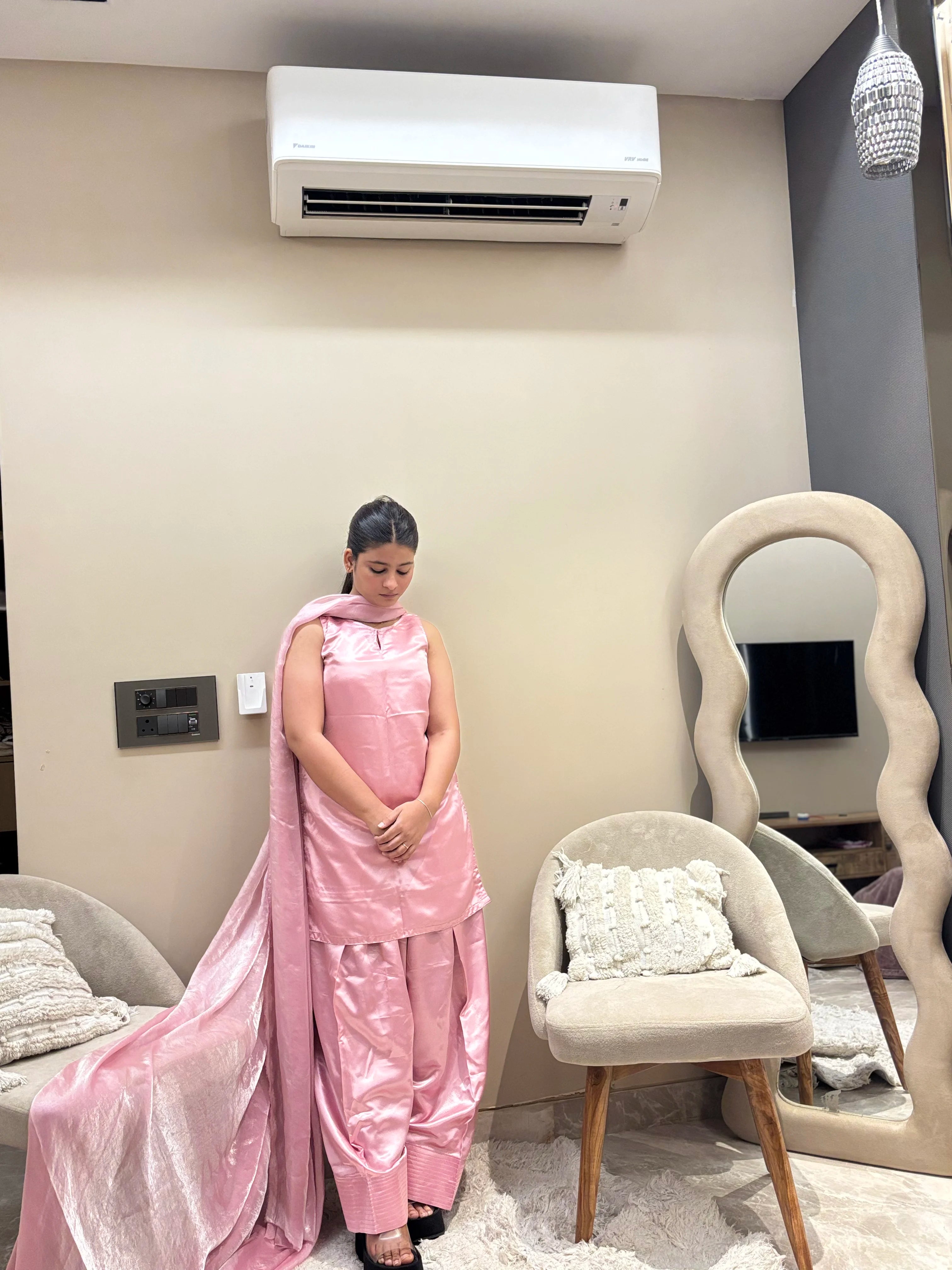 Barbie Pink Silk Farshi Set