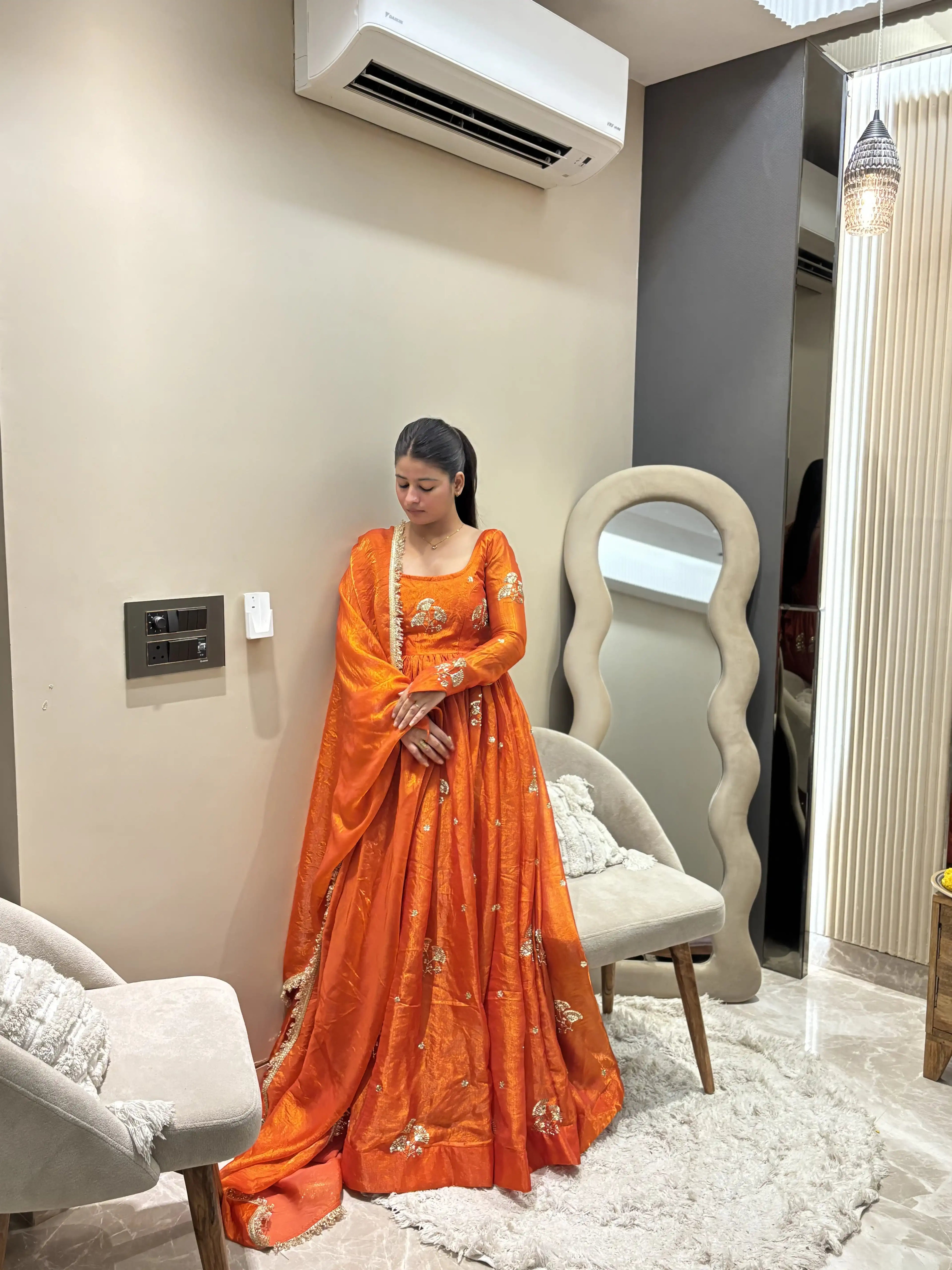 Gulnaar Pure Organza Anarkali