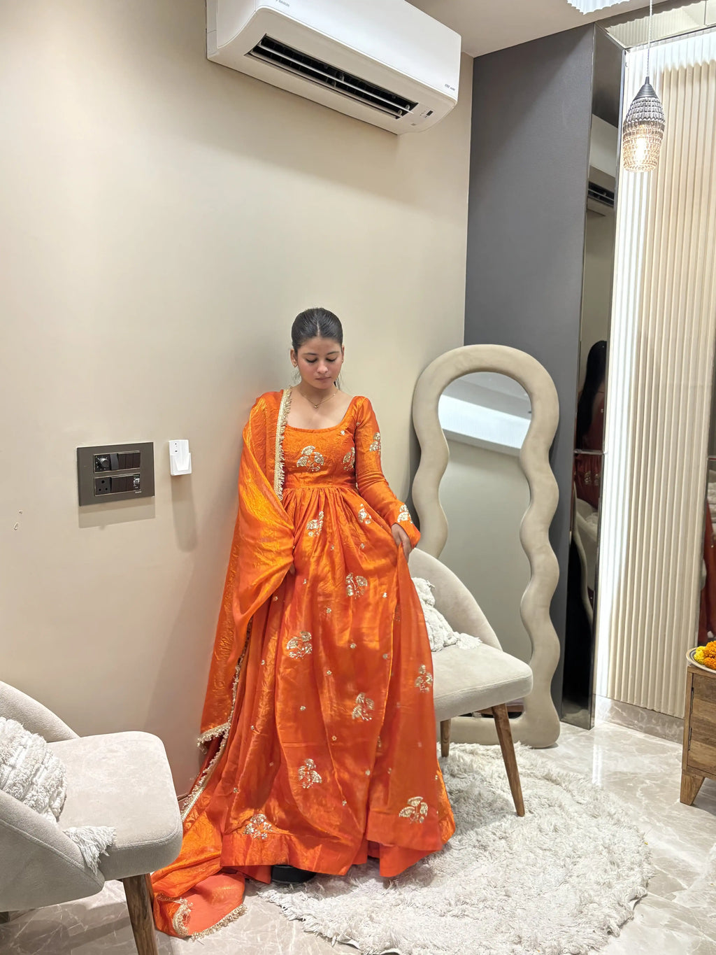 Gulnaar Pure Organza Anarkali