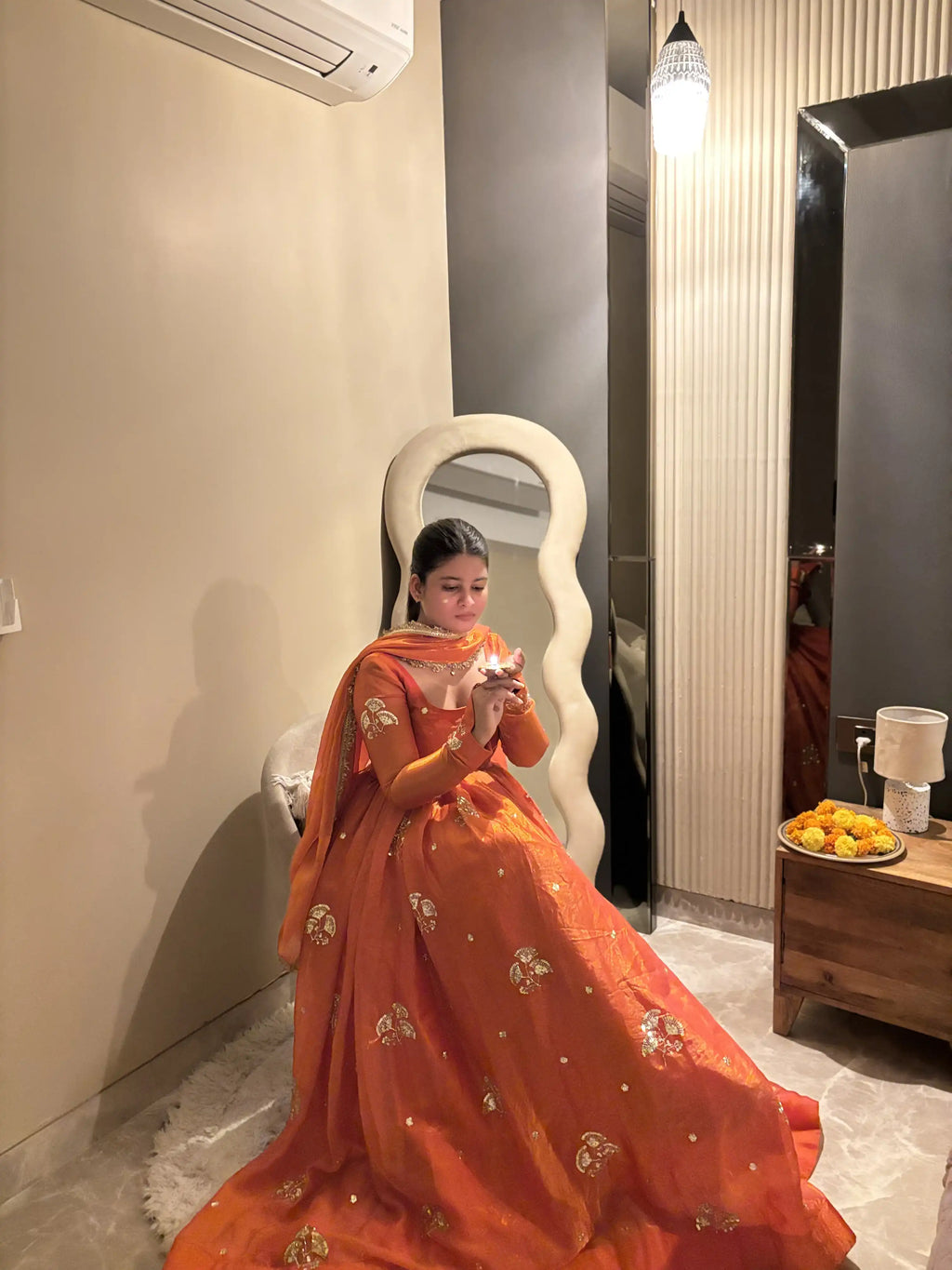 Gulnaar Pure Organza Anarkali