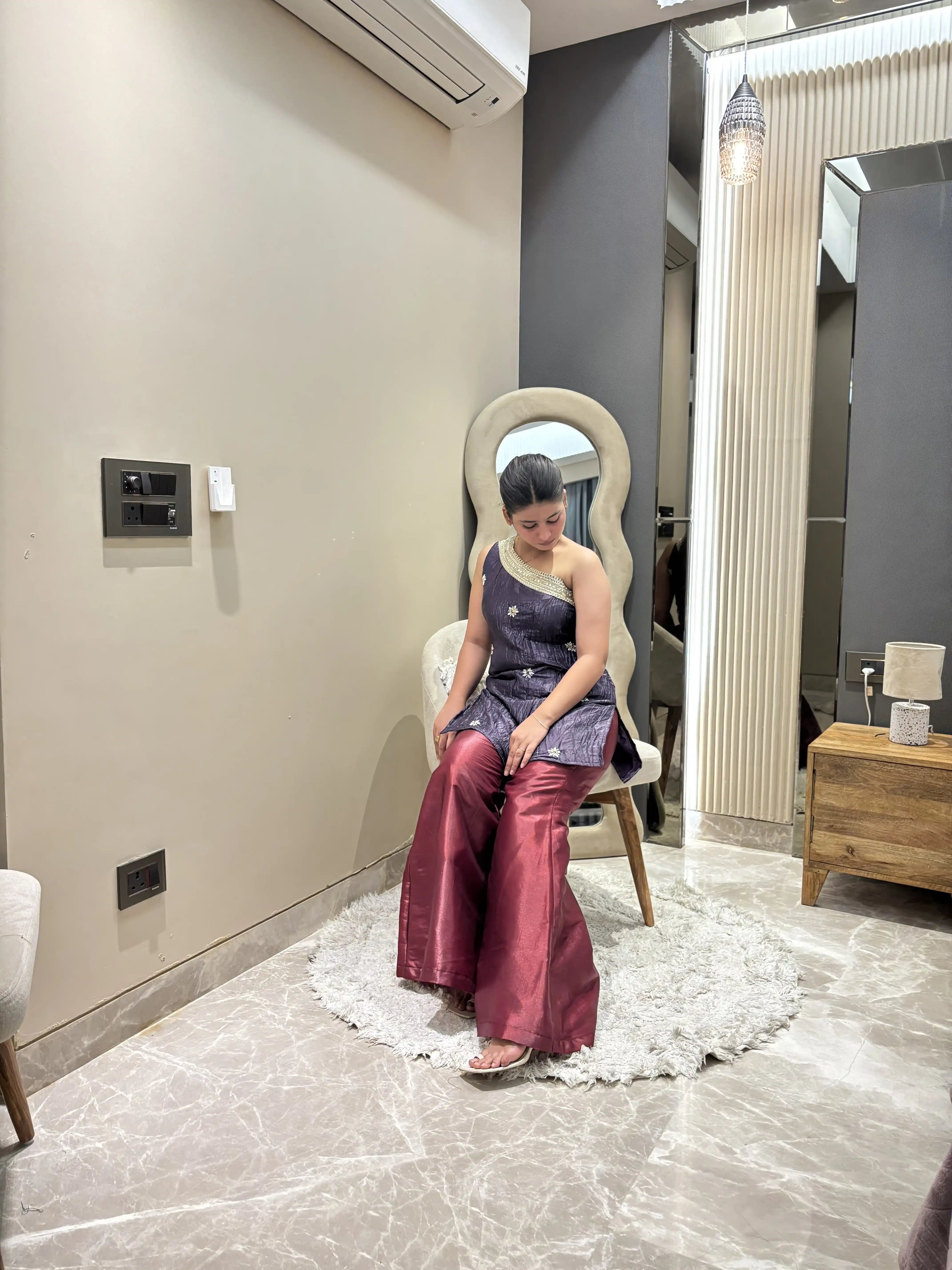 Aqsa One-Shoulder Kurta Set