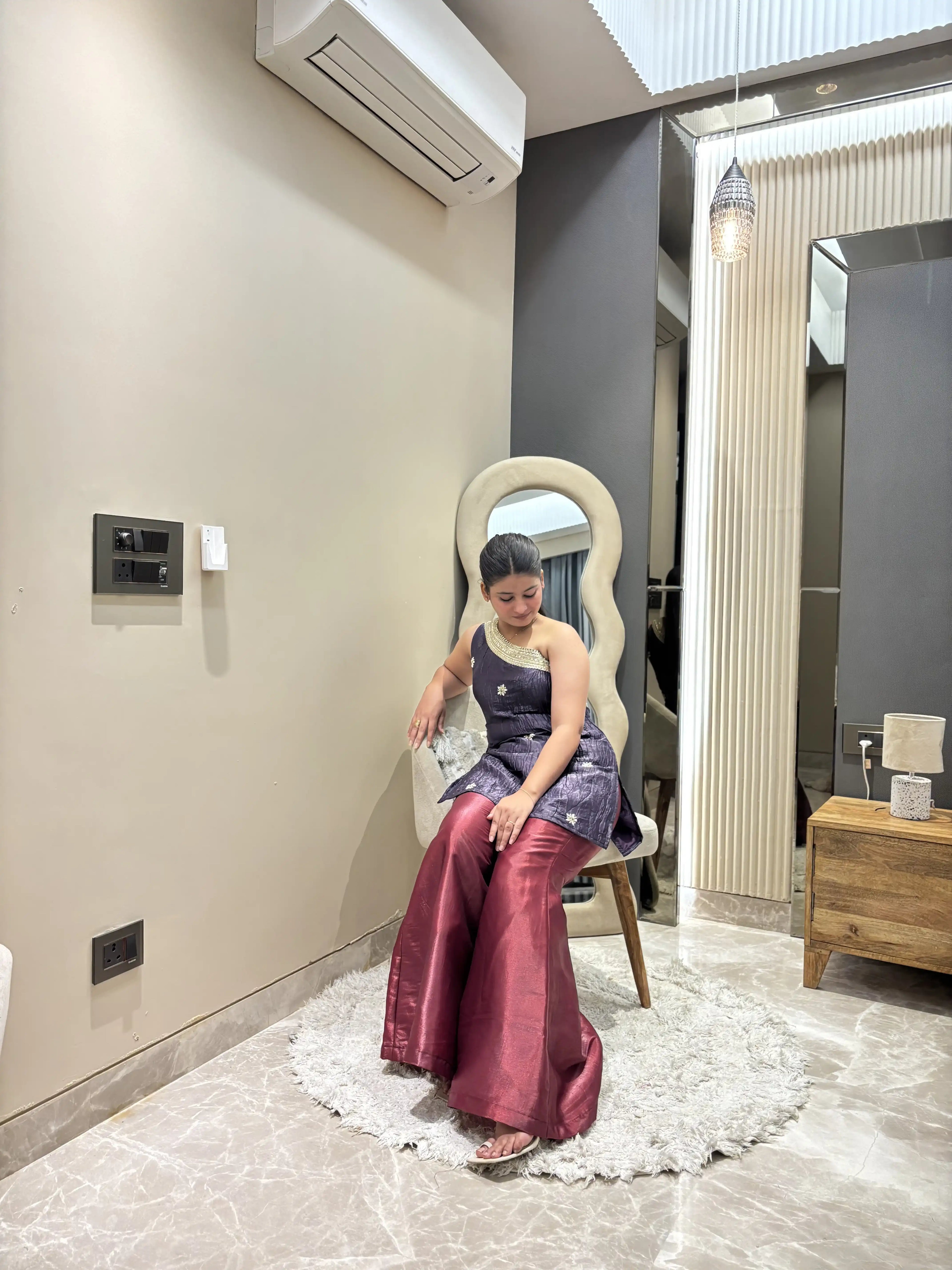 Aqsa One-Shoulder Kurta Set